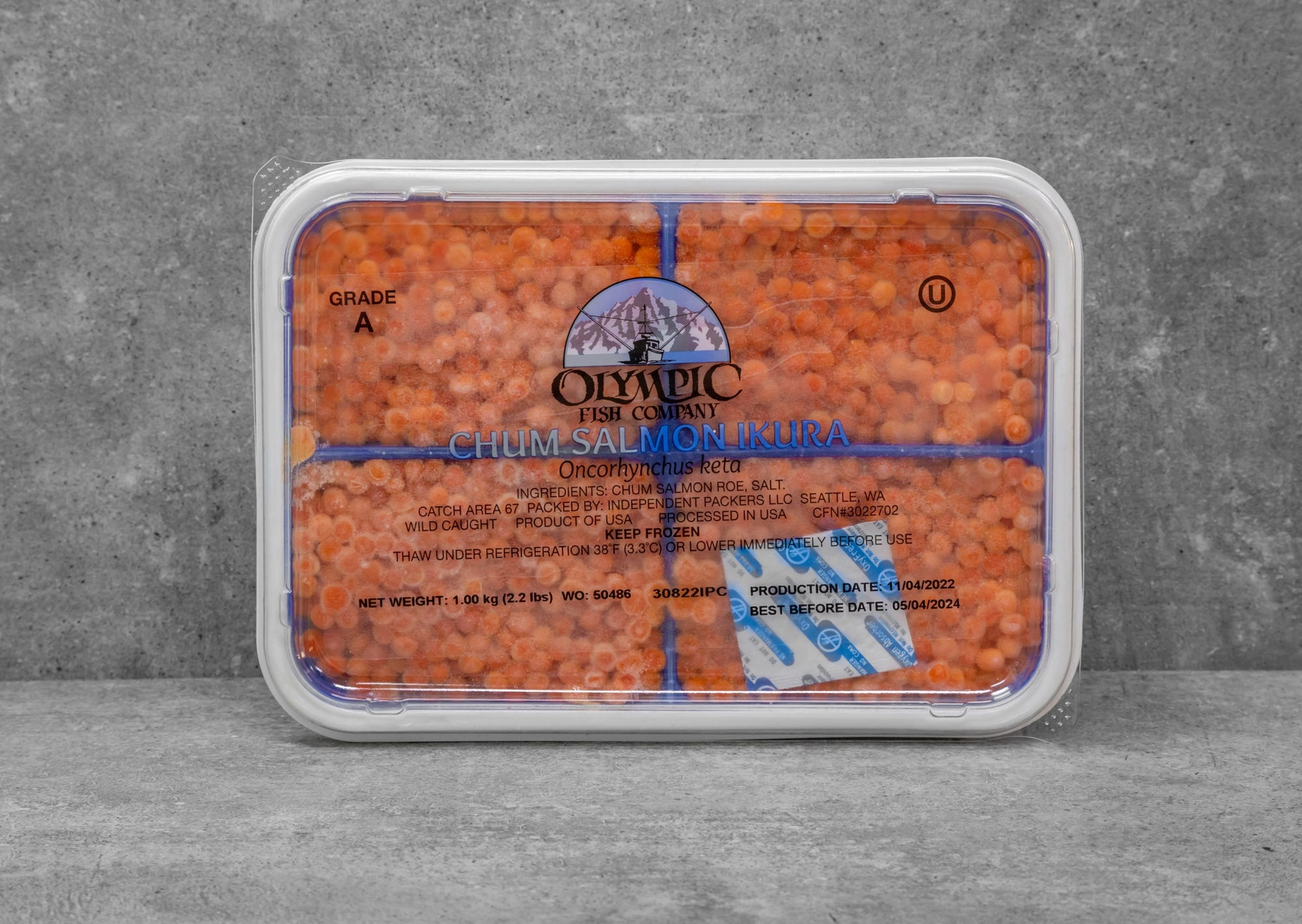 Caviar de kéta olympique de qualité supérieure 2,2 lb (1 kg)