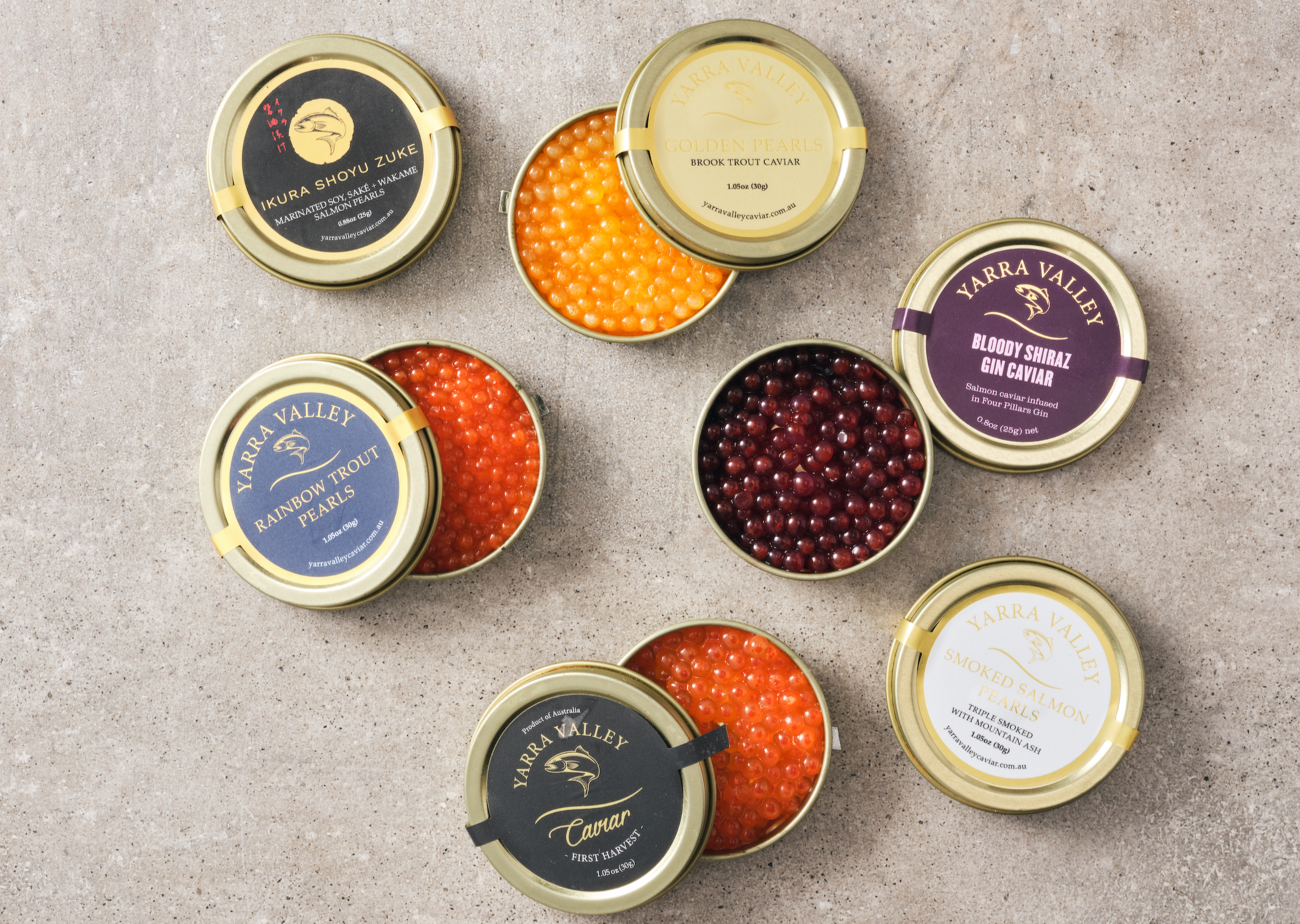 Caviar infusé de qualité supérieure dans la vallée de Yarra