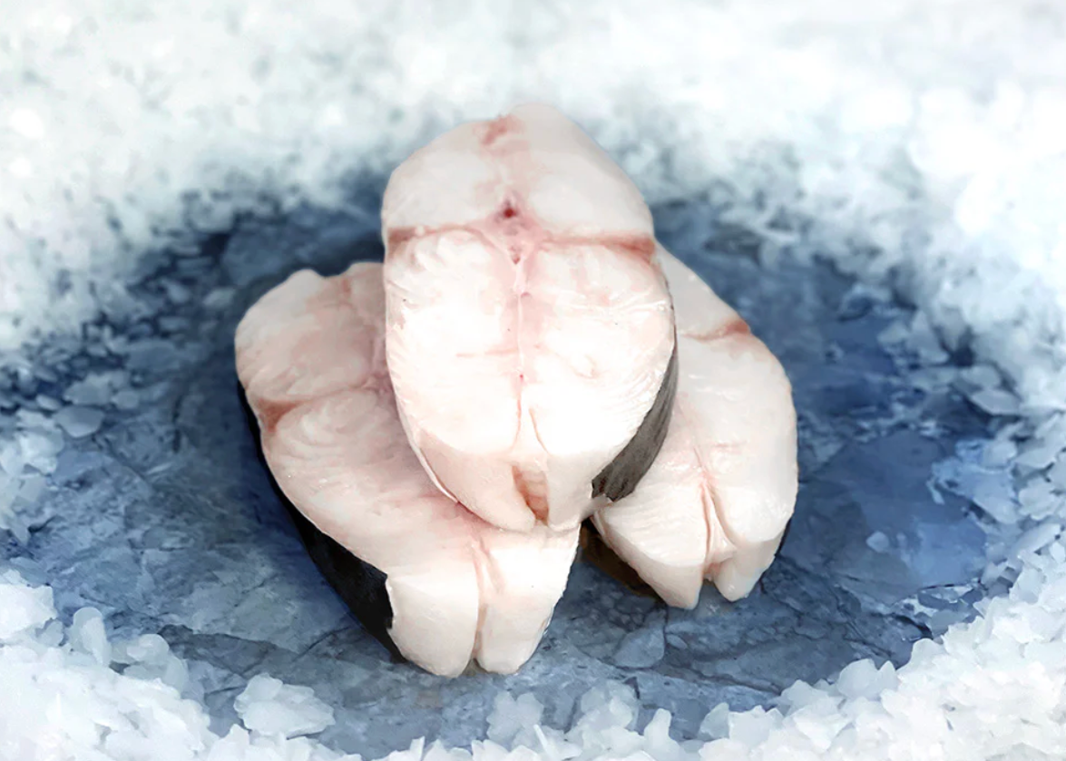 Shipping 12/01/2025: Frozen Halibut Steaks 8–10 oz (10 lb Case) (50% OFF)