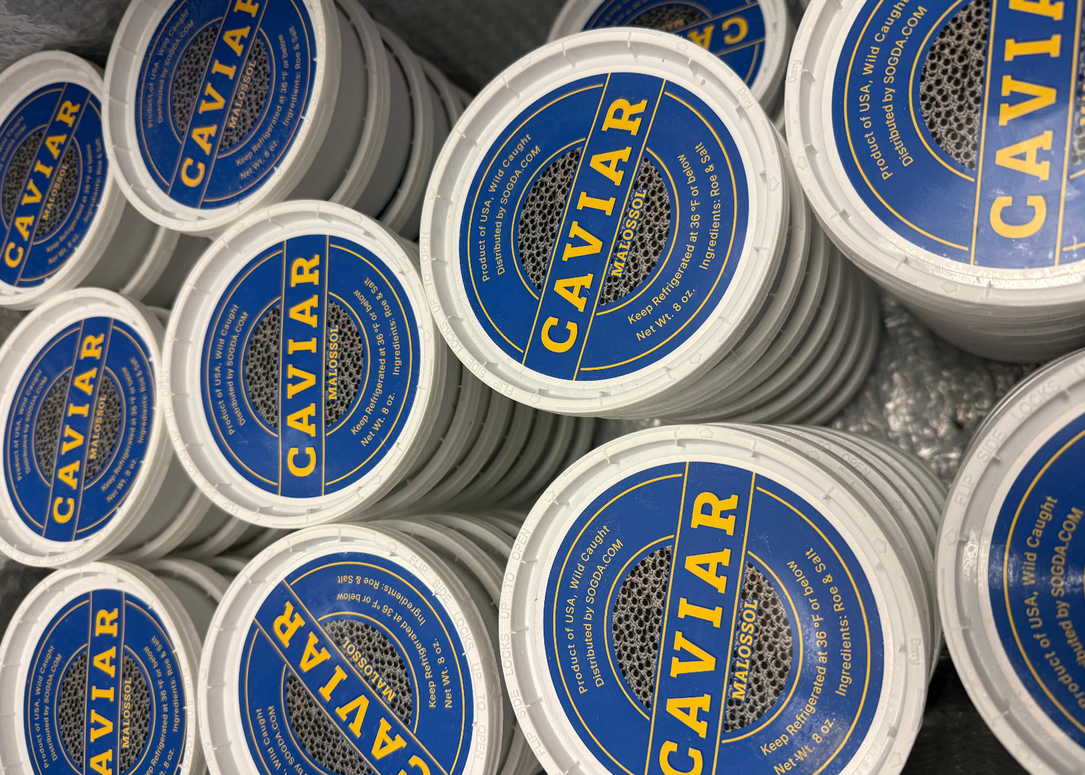 Premium Paddlefish Black Caviar - 8 oz and 16 oz